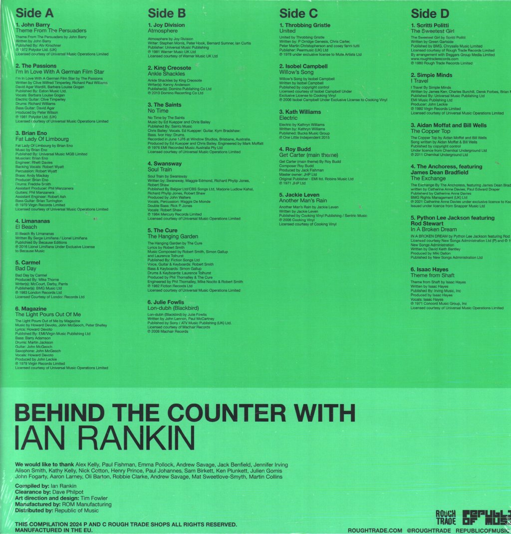 Various Artists - Behind The Counter with Ian Rankin - Double Lp