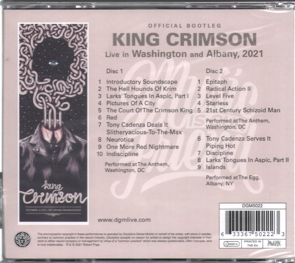 King Crimson - Music Is Our Friend (Live In Washington And Albany, 2021) - Double Cd