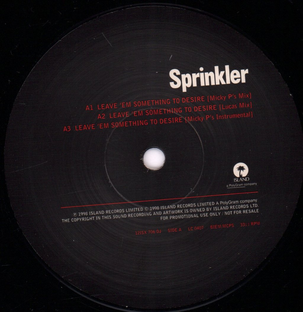 Sprinkler (90'S Group) - Leave 'Em Something To Desire - 12 Inch