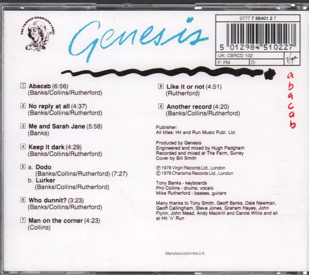 Genesis - Abacab - Cd