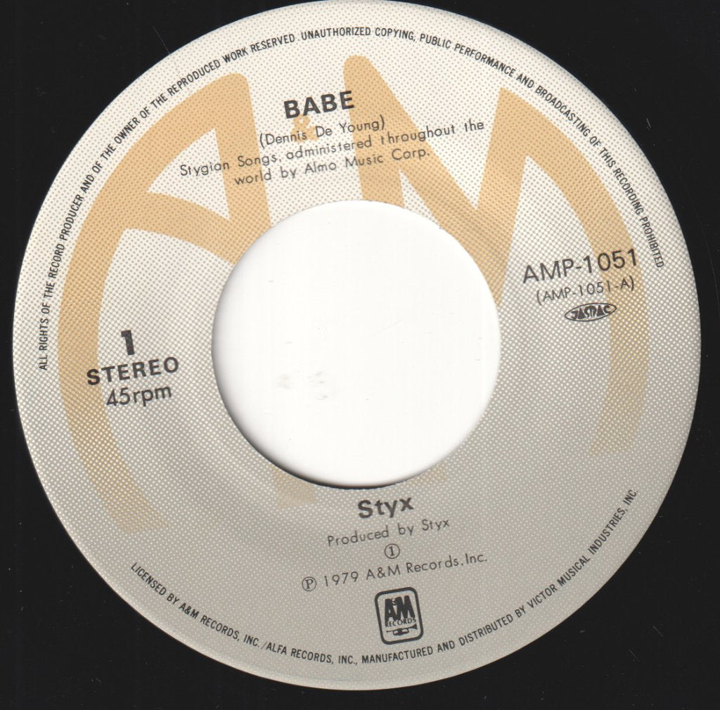 Styx - Babe - 7 Inch