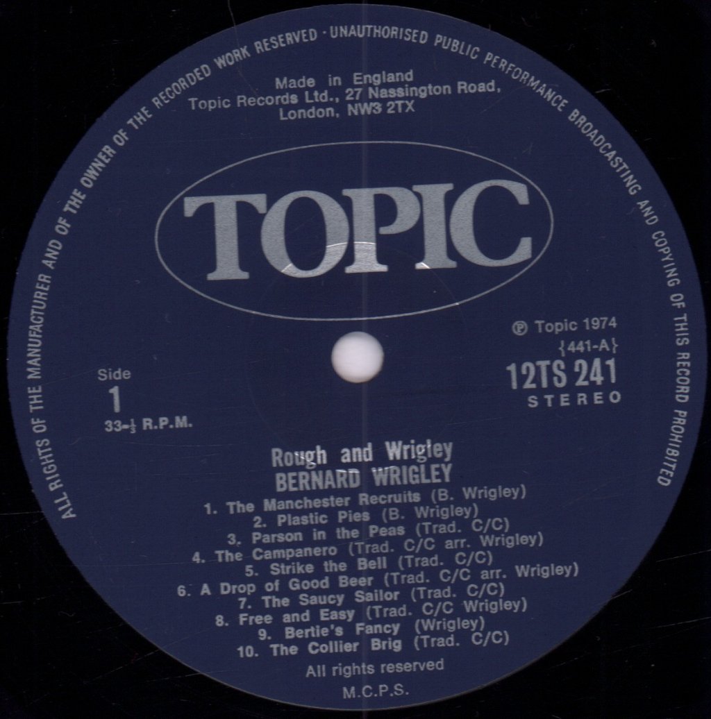 Bernard Wrigley - Rough And Wrigley - Lp