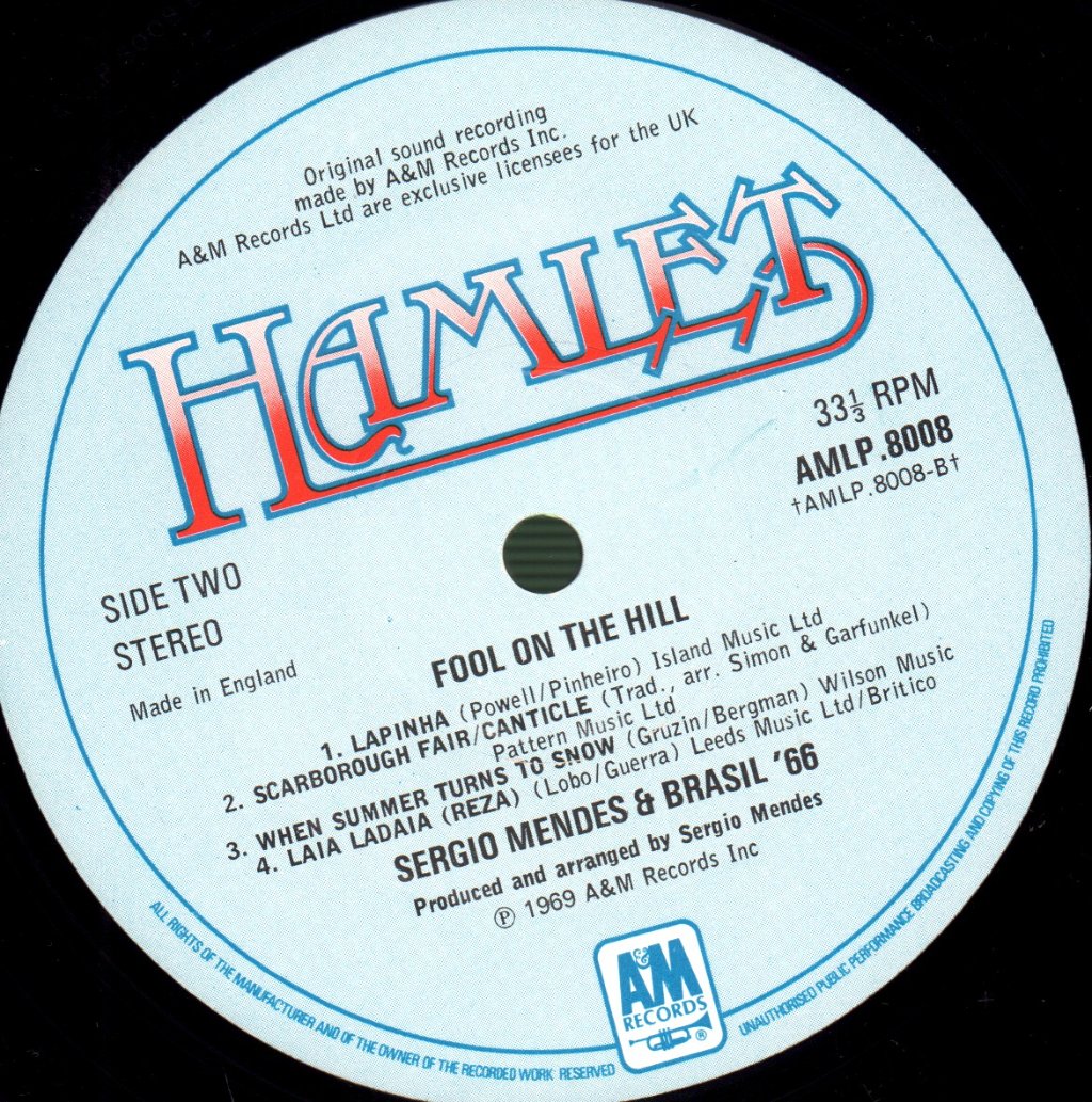 Sergio Mendes And Brasil 66 - Fool On The Hill - Lp