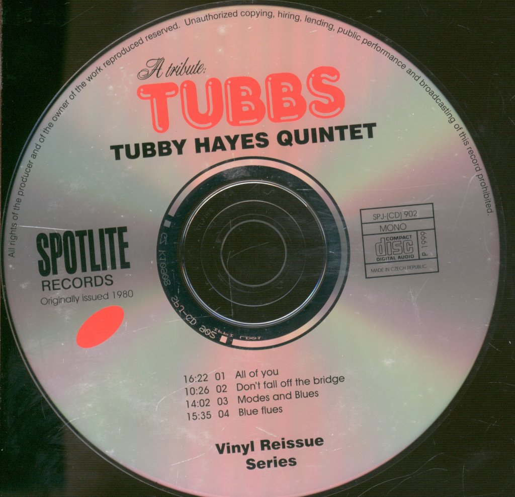 Tubby Hayes Quintet - A Tribute: Tubbs - Cd