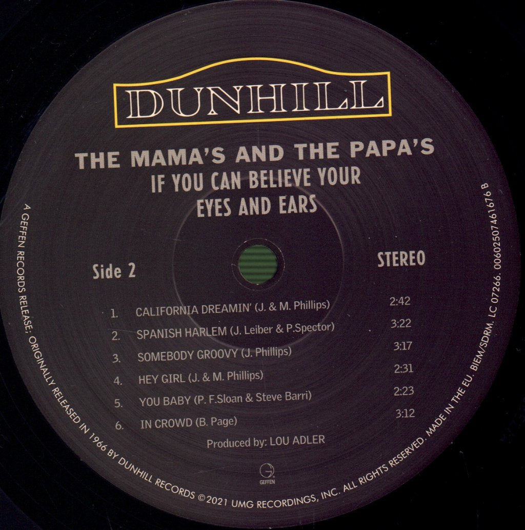 Mamas And The Papas - If You Can Believe Your Eyes And Ears - Lp