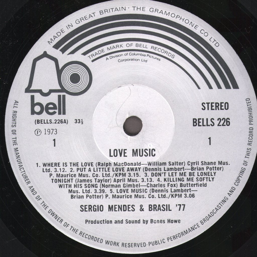 Sergio Mendes And Brasil 77 - Love Music - Lp
