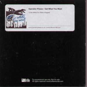 Operator Please - Get What You Want - Cdr