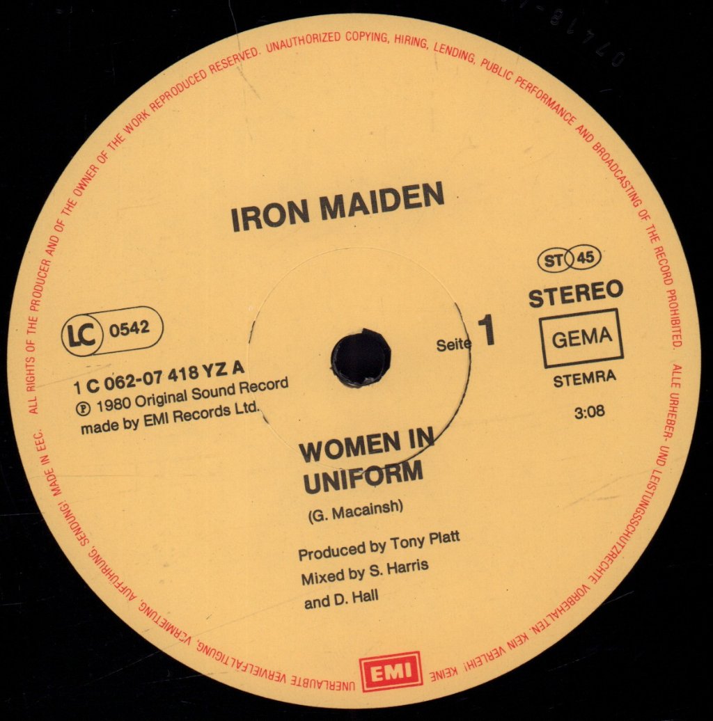 Iron Maiden - Women In Uniform - 12 Inch