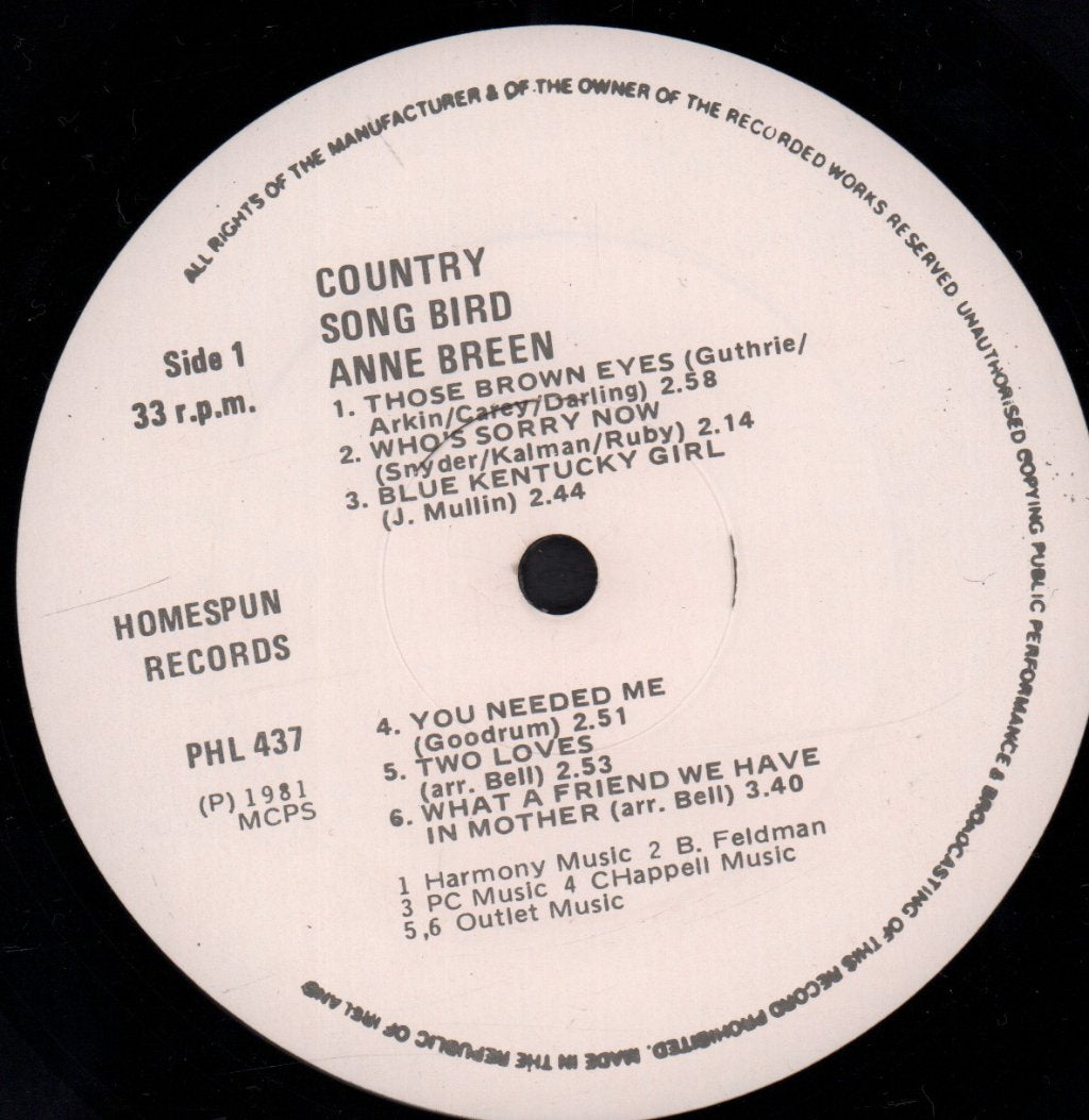 Ann Breen - Pal Of My Cradle Days - Lp