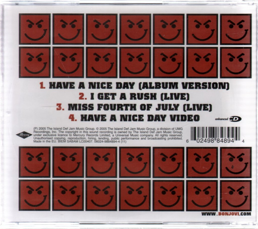Bon Jovi - Have A Nice Day - Cd