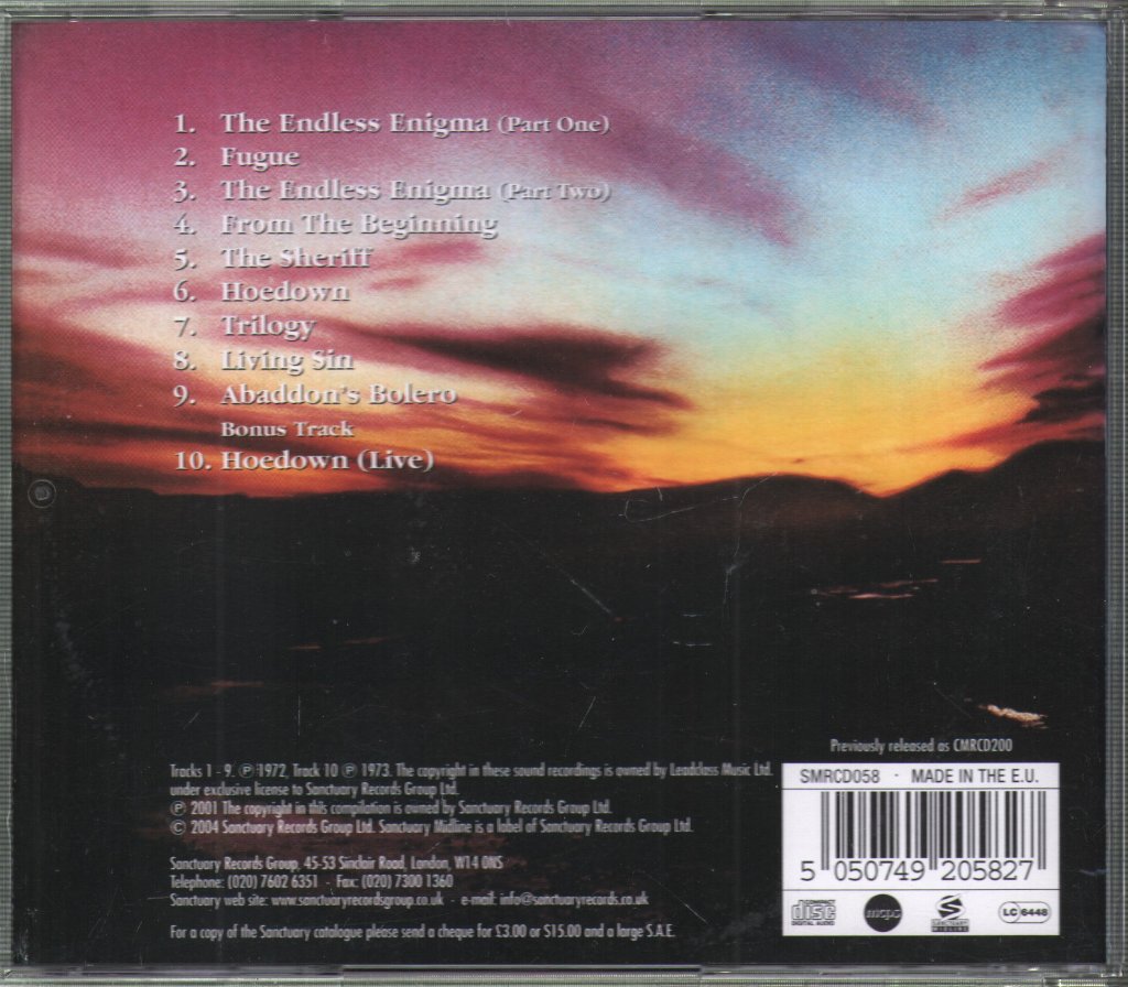 Emerson Lake And Palmer - Trilogy - Cd