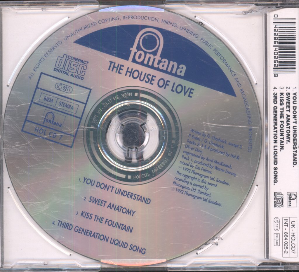 House Of Love - You Don't Understand - Cd