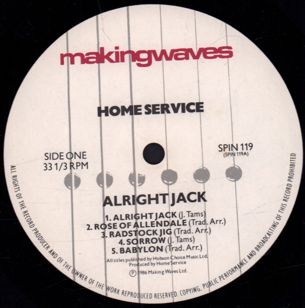 Home Service (Folk/Rock Group) - Alright Jack - Lp