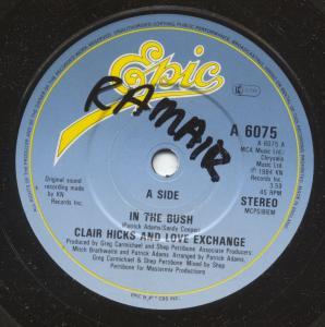 Clair Hicks And Love Exchange - In The Bush - 7 Inch