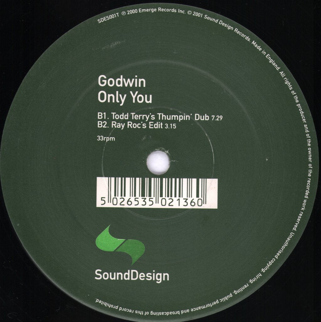 Godwin - Only You - 12 Inch