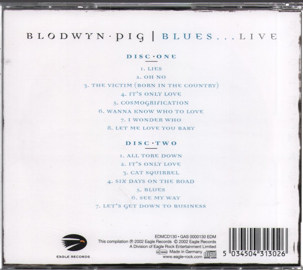Blodwyn Pig - Blues...Live - Double Cd