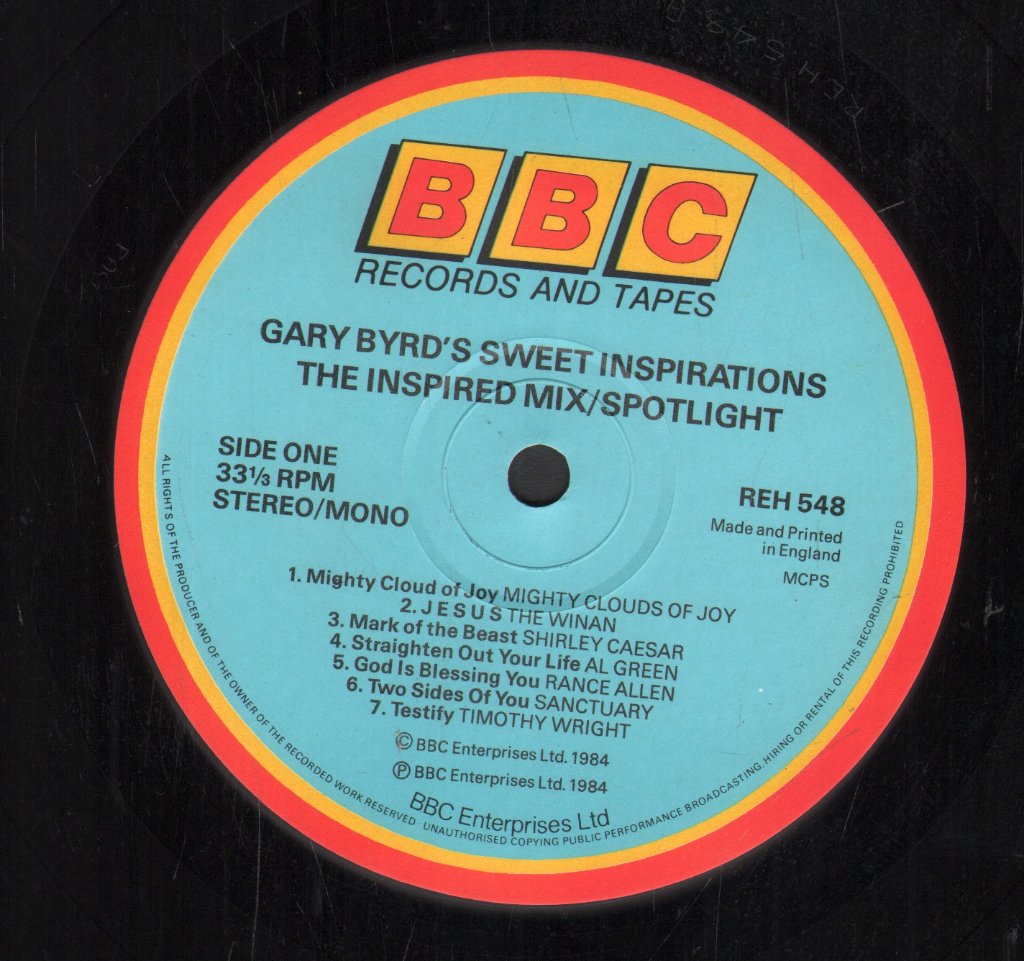 Gary Byrd's Sweet Inspirations - Selections From His Radio 1 Show - Lp