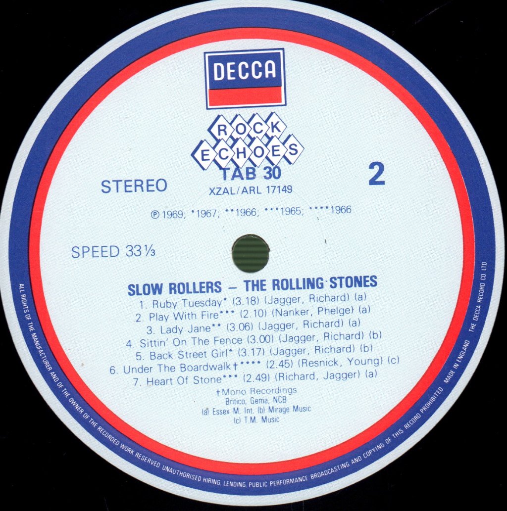 Rolling Stones - Slow Rollers - Lp