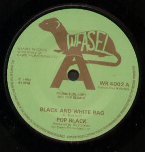 Pop Black - Black And White Rag - 7 Inch