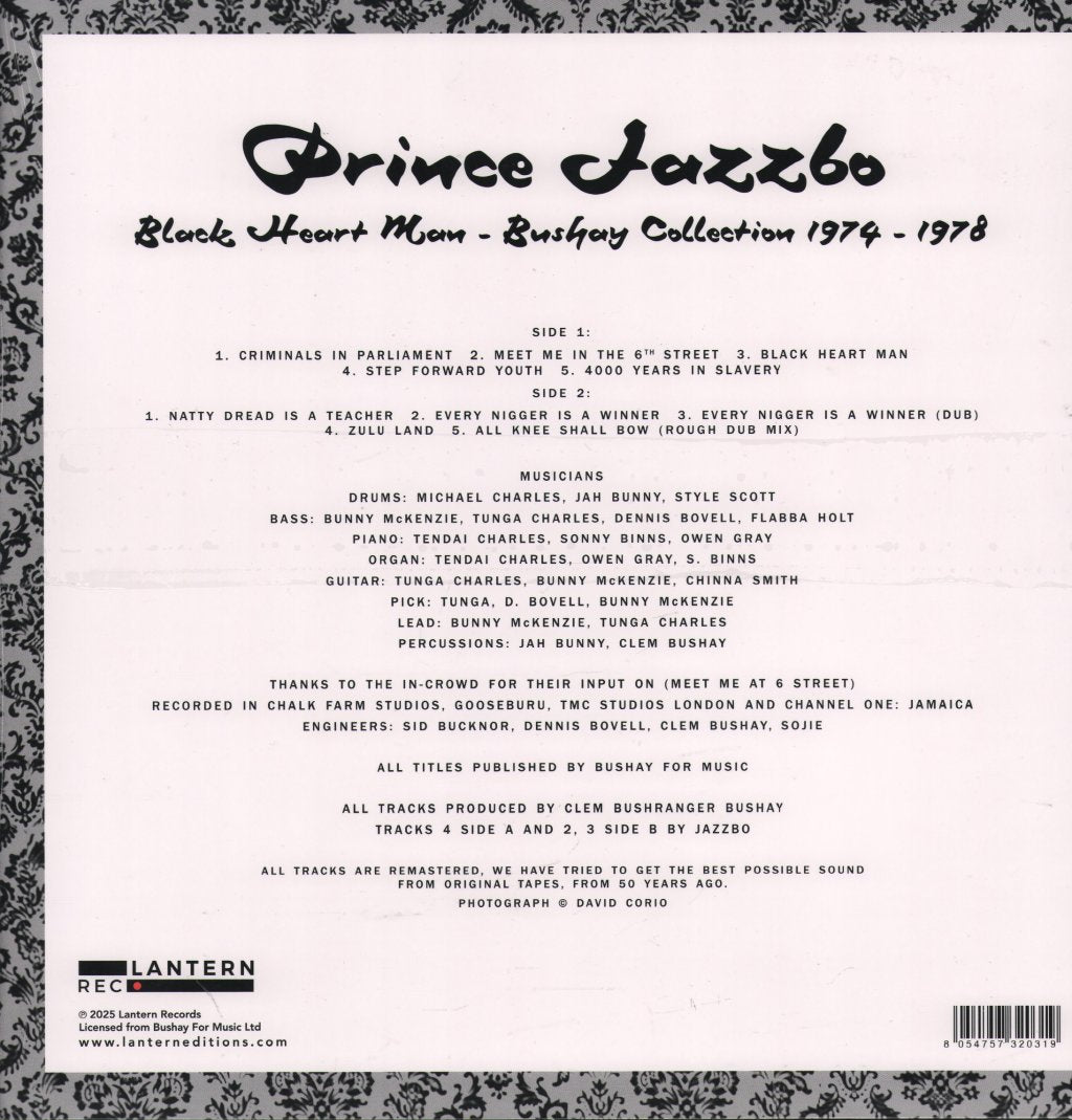 Prince Jazzbo - Black Heart Man - Bushay Collection 1974-1979 (RSD2025) - Lp