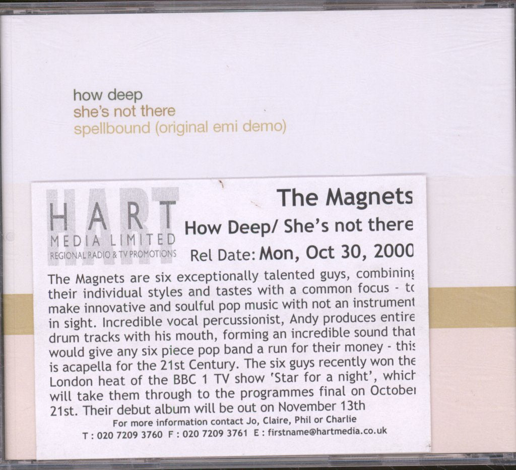 Magnets - How Deep / She's Not There - Cdr