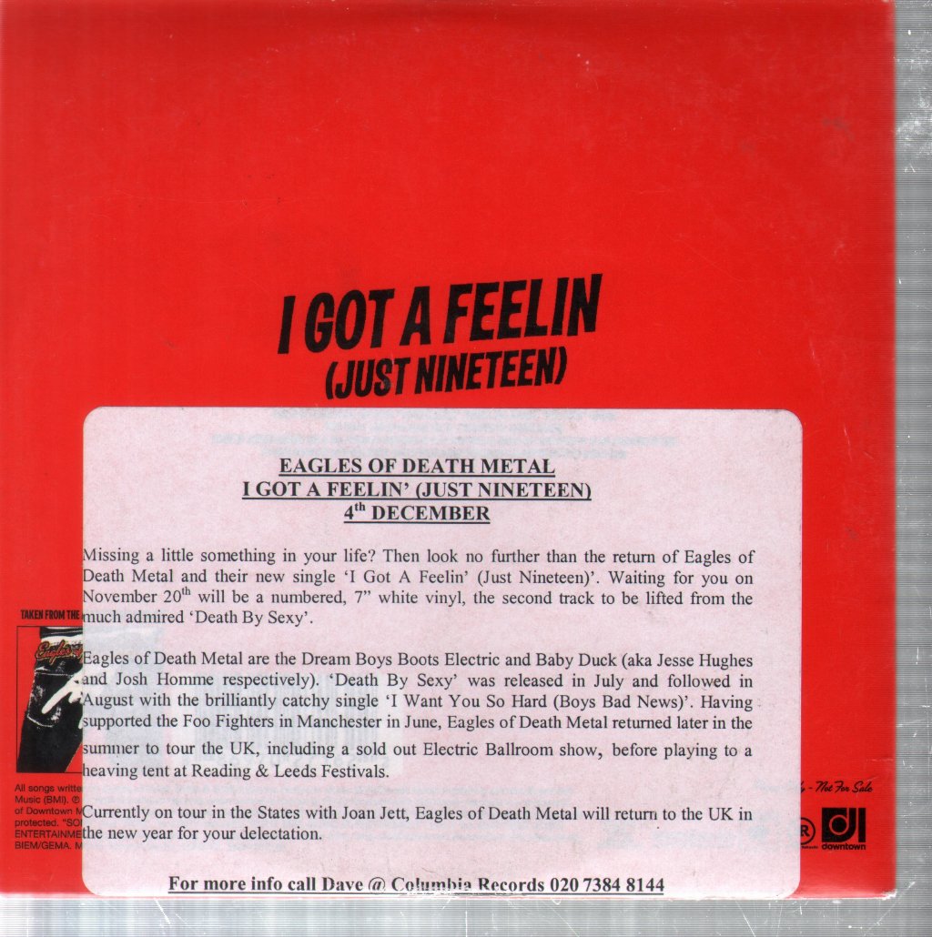 Eagles Of Death Metal - I Got A Feelin - Cd