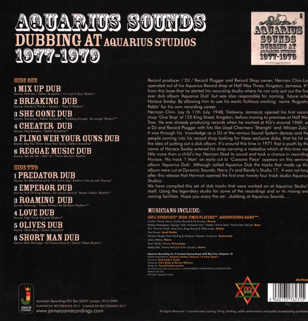 Various Artists - Aquarius Sounds: Dubbing At Aquarius Studios 1977-79 - Lp