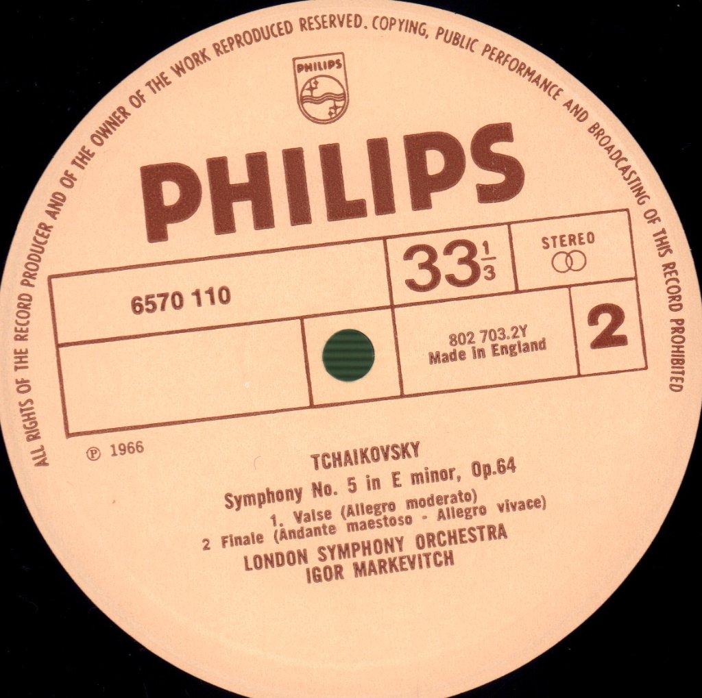 Tchaikovsky - Symphony No. 5 in E Minor, Op.64 - Lp