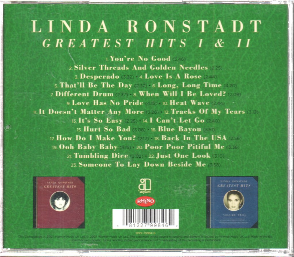 Linda Ronstadt - Greatest Hits I & II - Cd