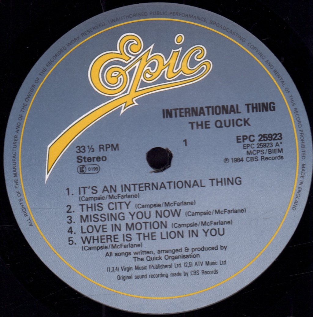Quick - International Thing - Lp