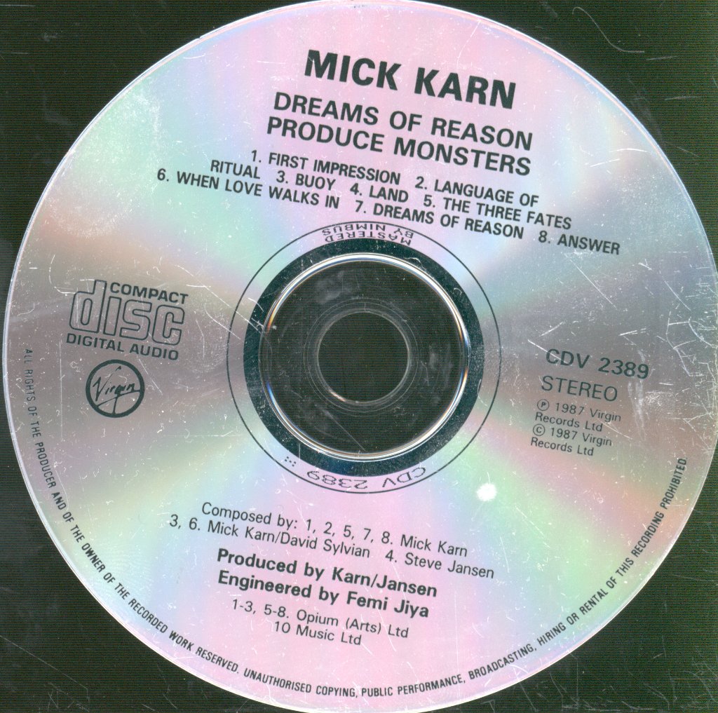 Mick Karn - Dreams Of Reason Produce Monsters - Cd