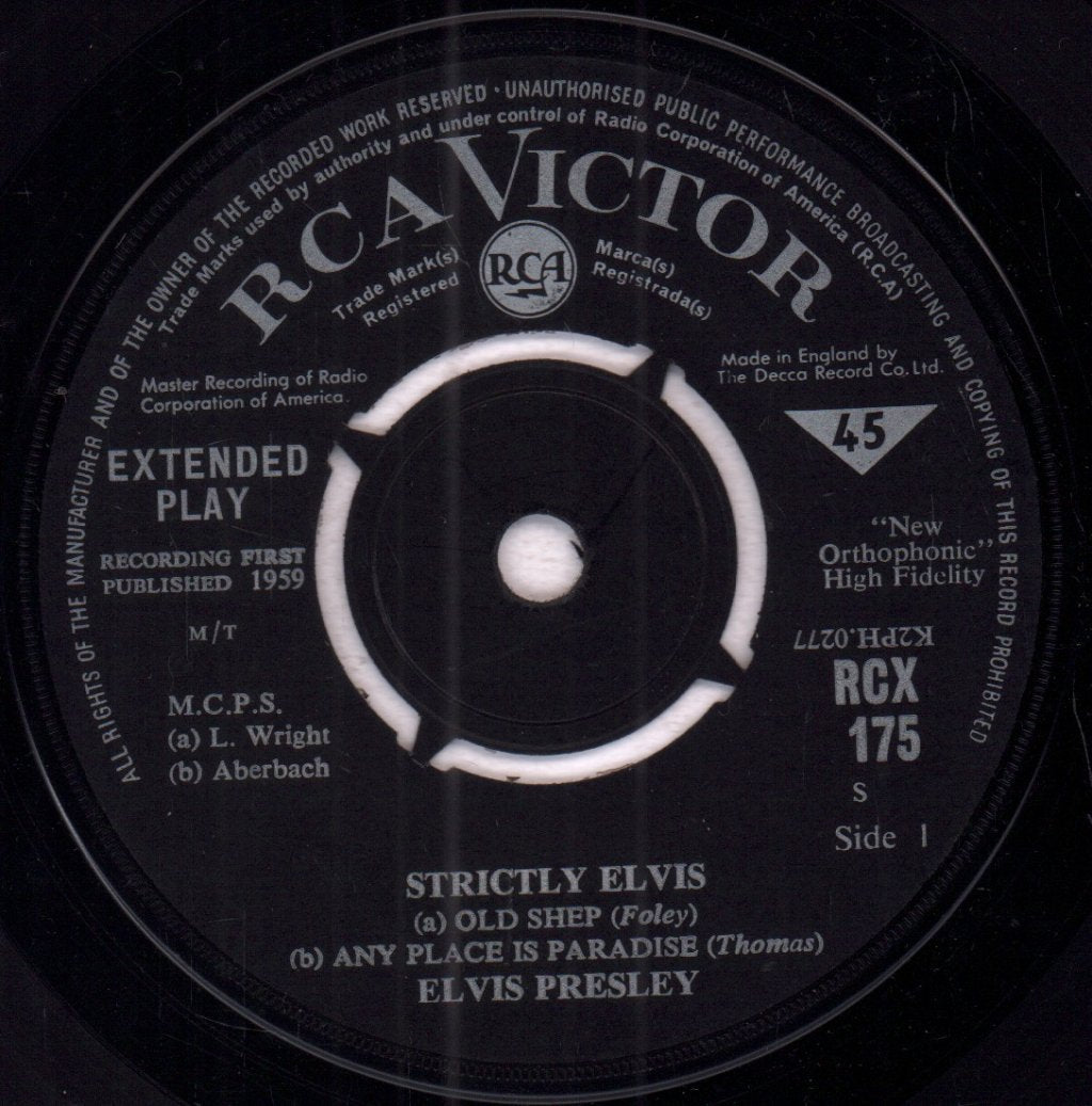 Elvis Presley - Strictly Elvis - 7 Inch