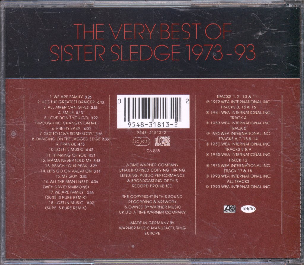 Sister Sledge - Very Best Of Sister Sledge 1973-93 - Cd