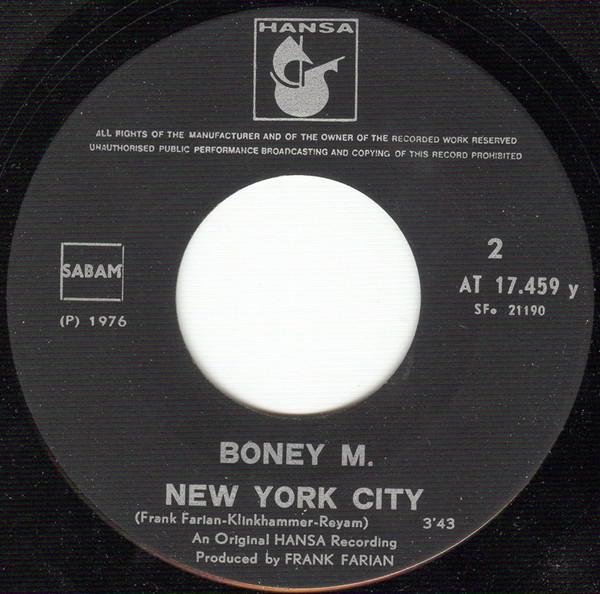 Boney M - Sunny - 7 Inch