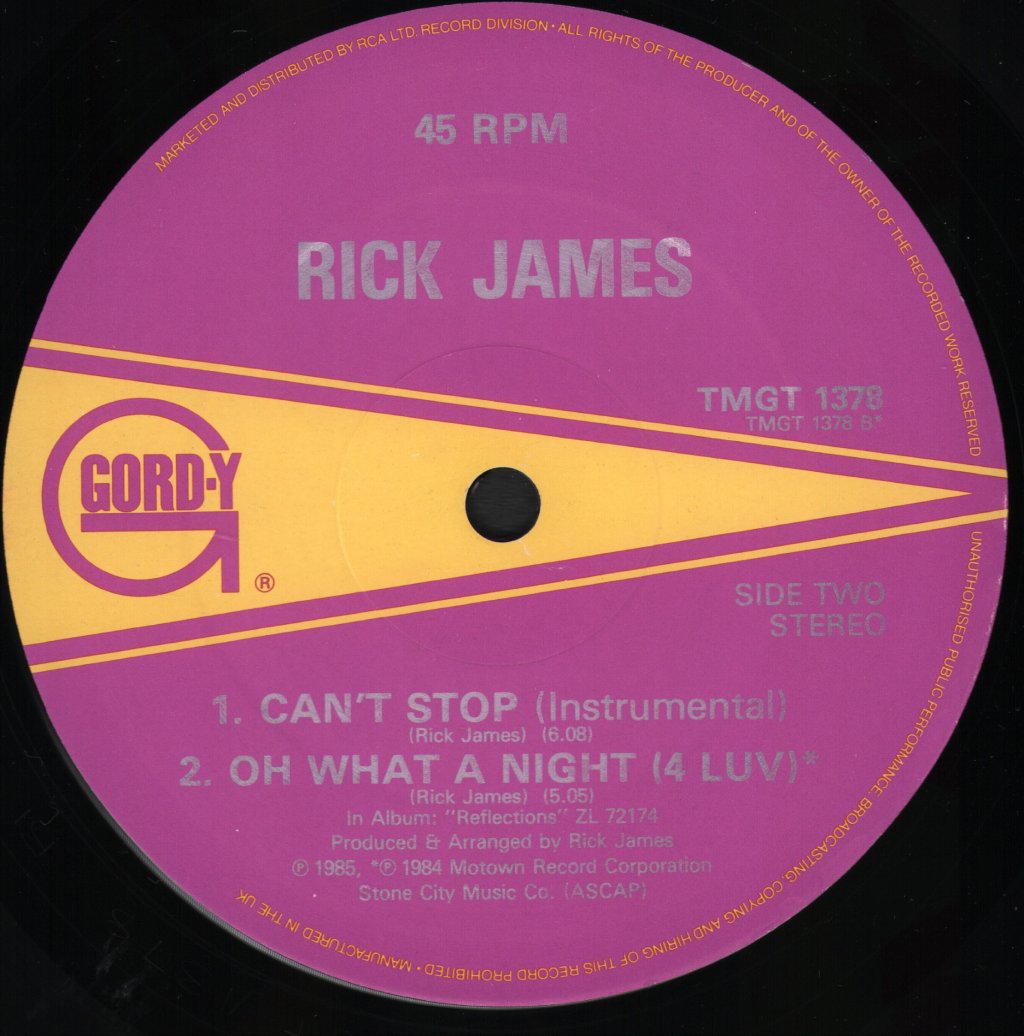 Rick James - Can't Stop - 12 Inch