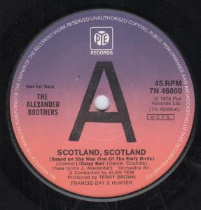 Alexander Brothers - Scotland Scotland - 7 Inch
