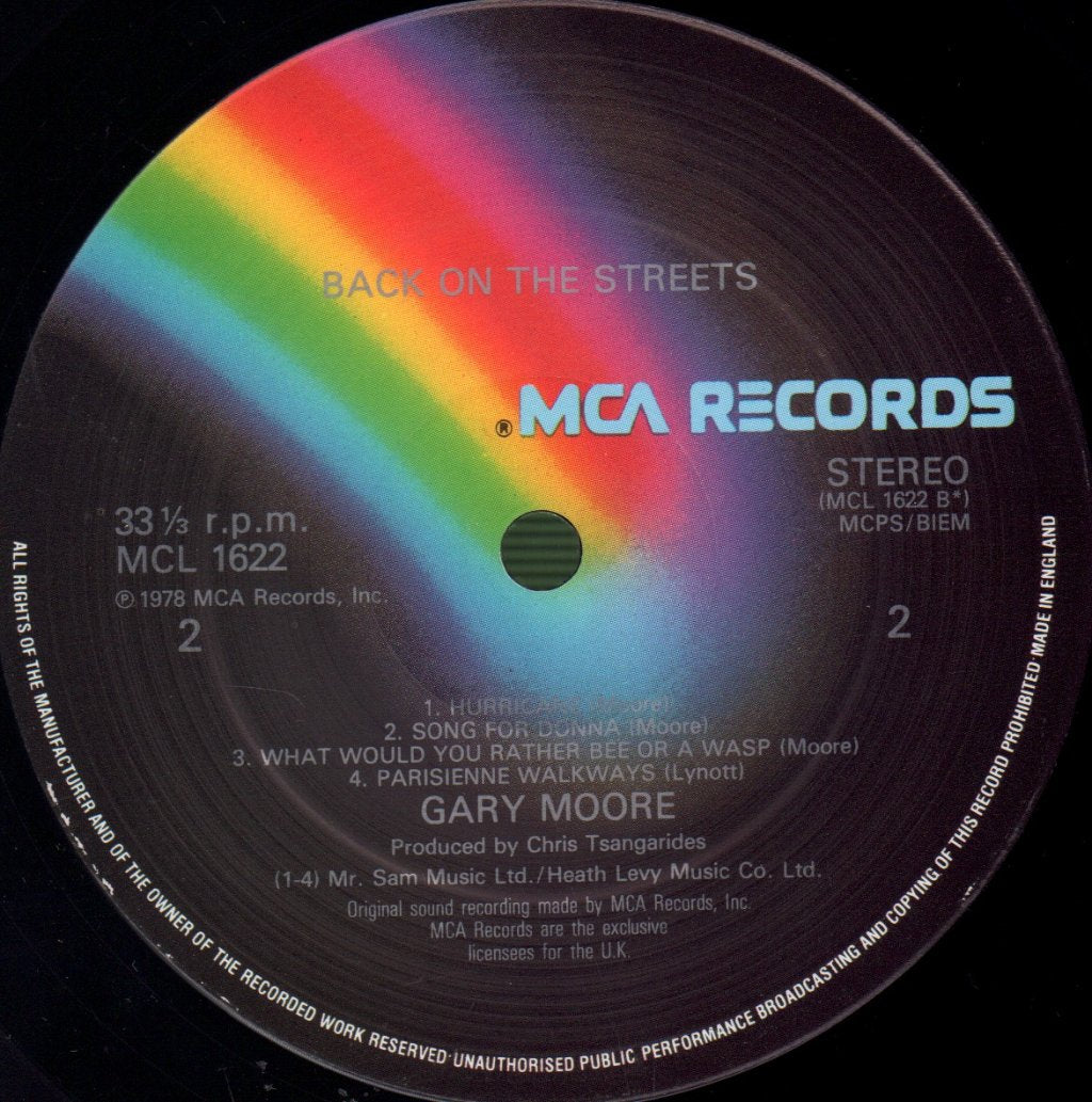 Gary Moore - Back On The Streets - Lp