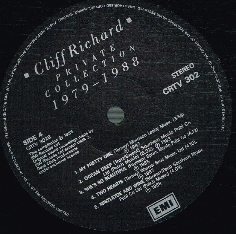 Cliff Richard - Private Collection - Double Lp