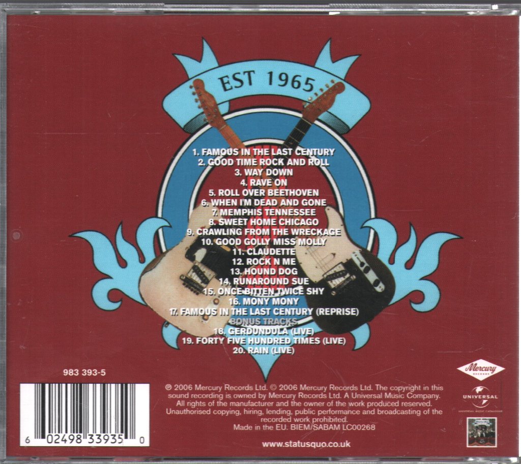 Status Quo - Famous In The Last Century - Cd