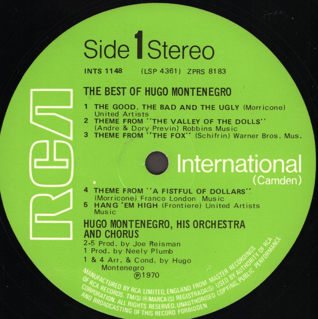 Hugo Montenegro - Best Of Hugo Montenegro - Lp