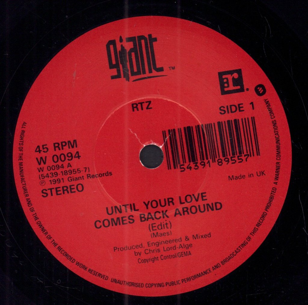 Rtz - Until Your Love Comes Back Around - 7 Inch