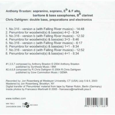 Anthony Braxton & Chris Dahlgren - ABCD - Cd
