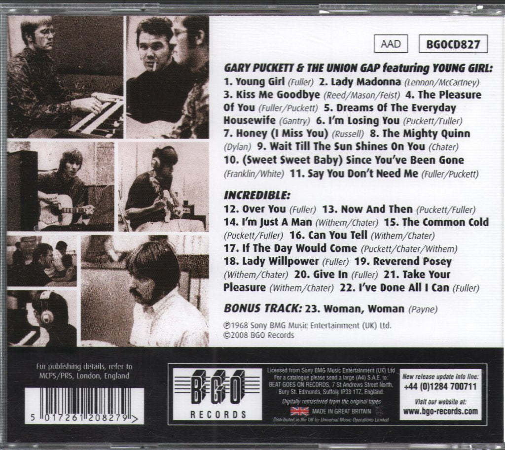 Gary Puckett & The Union Gap - Young Girl/Incredible - Cd
