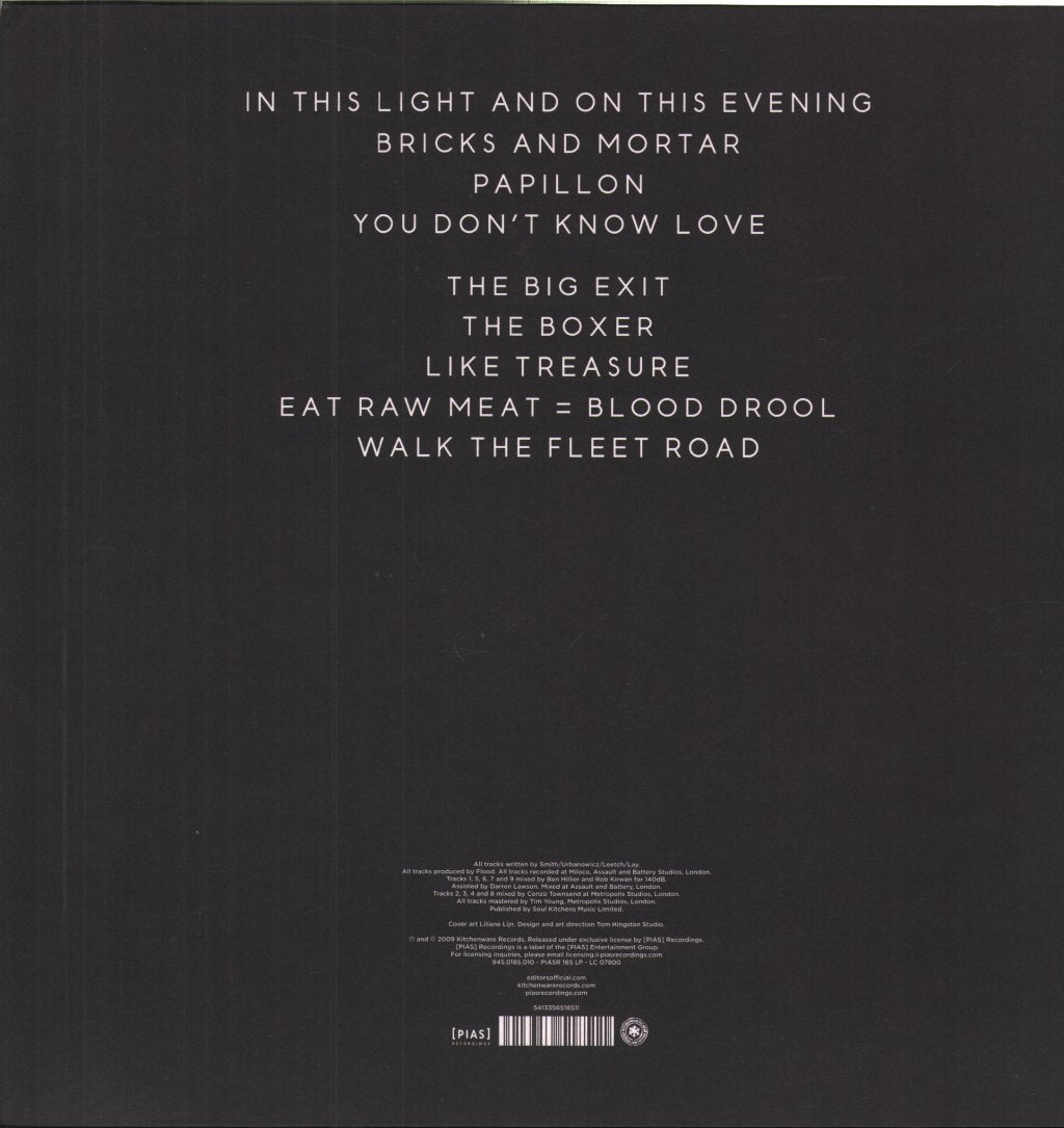 Editors (Indie Group) - In This Light And On This Evening - Lp