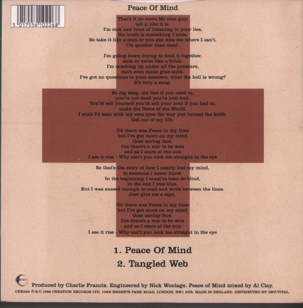 Diggers - Peace Of Mind - 7 Inch