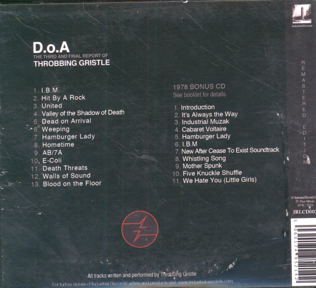 Throbbing Gristle - D.o.A. The Third And Final Report Of Throbbing Gristle - Double Cd