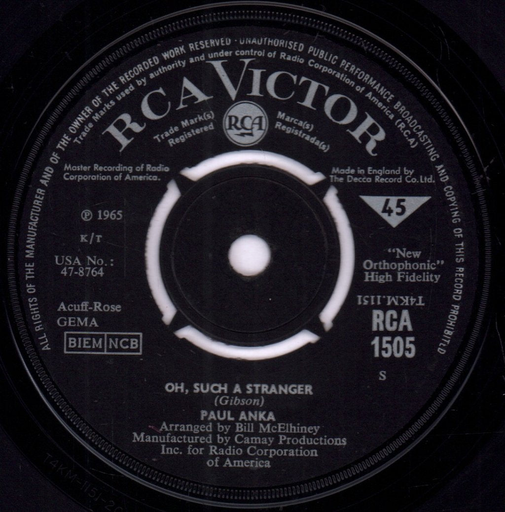 Paul Anka - Truly Yours - 7 Inch