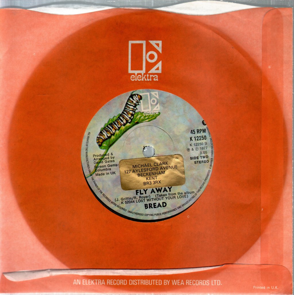Bread - Hooked On You - 7 Inch
