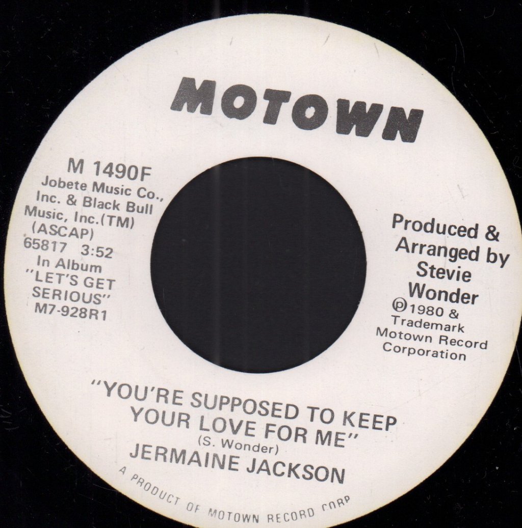 Jermaine Jackson - You're Supposed To Keep Your Love For Me - 7 Inch