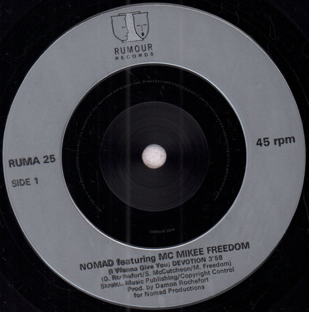 Nomad Featuring Mc Mikee Freedom - I Wanna Give You Devotion - 7 Inch